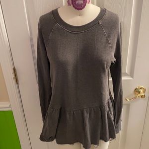Urban Outfitters Washed Peplum Sweatshirt